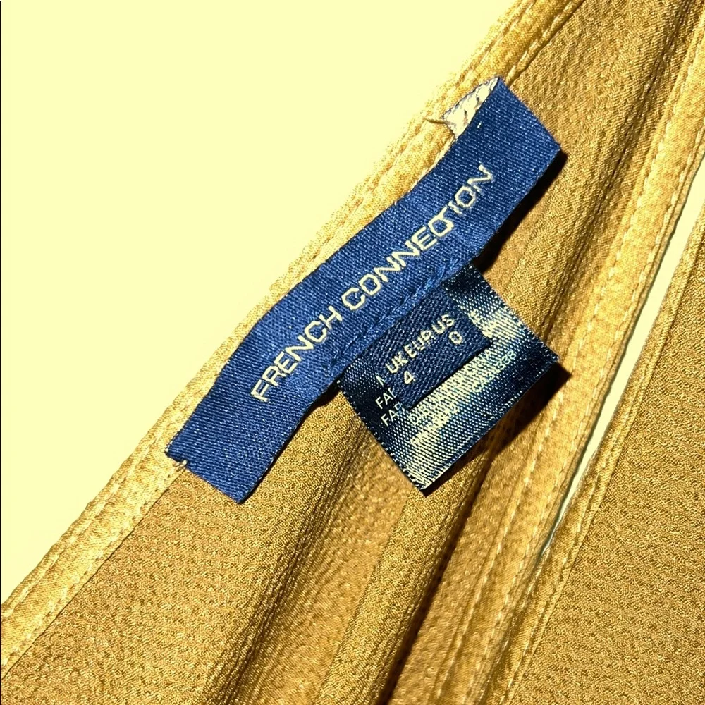 French Connection deep mustard midi Women's Dress - Picture 5 of 9